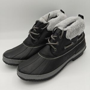 Jsport Mary Women's Waterproof Faux Fur Duck Boot, Black